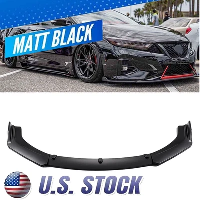 Front Bumper Lip Splitter Spoiler Matte Black For Nissan Maxima Foto 1 de 4