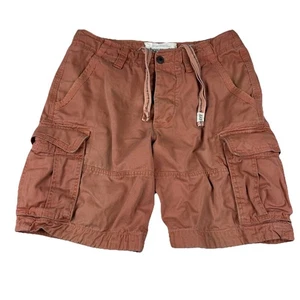 Vintage Abercrombie & Fitch Cargo Shorts Men's Size 34 Salmon Drawstring Y2K - Picture 1 of 10