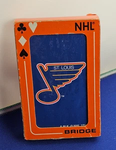 NHL ST. LOUIS BLUES LOGO Deck of Playing Cards NOS Made in Canada 1991 by AMK - Picture 1 of 5