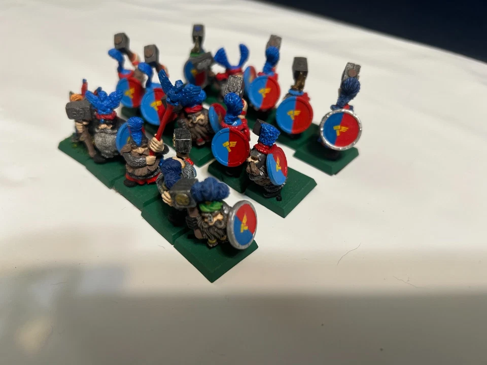 Unit of 15 Warhammer Fantasy Hammerers Including Command Old World Metal  - Image 1 of 4