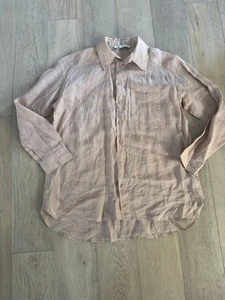 Zara Damen Button Down Top Beige Small - Bild 1 von 4