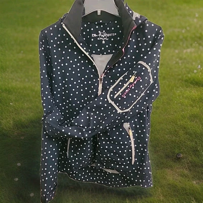Daily Sports Women Lightweight Polka Dot Golf Wind Rain Coat M  - Image 1 of 4