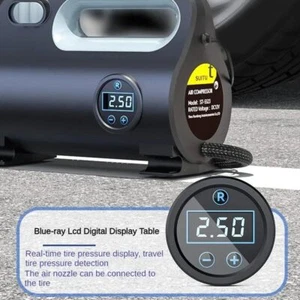 12V Car Tire Inflator Portable Compact Air Compressor LED Digital w/LED Light - Picture 1 of 11