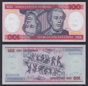 Billete Brasil 100 Cruzeiros 1984 P.-198b SUP/AU - Imagen 1 de 1
