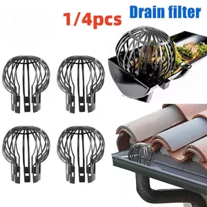 1/4PCS Gutter Downpipe Pipe Filter Dirt Guard Leaf and Debris Protection Cover - Picture 1 of 11