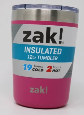 Vaso ZAK AISLADO 12 oz acero inoxidable para frío o calor - rosa nuevo Foto 1 de 4