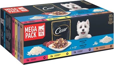 Cesar Senior 10+ Nassfutter 40x100g – Getreidefrei, Superfoods 4 Sorten Megapack - Bild 1 von 4