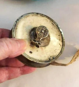 tape measure Vintage Fancy Brass & enamel retractable 1890's - Bild 1 von 4