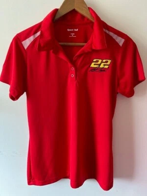 Polo deportivo para mujer Nascar Joey Lagano 22 rojo bordado Foto 1 de 4