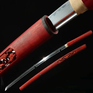 Palissandro forgiato a mano vera katana spada samurai giapponese argilla temperata T10 acciaio - Foto 1 di 8