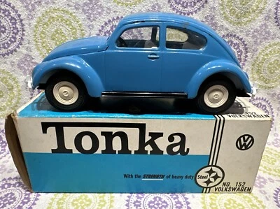 Tonka Volkswagen VW Beetle Bug 52680 Pressed Steel Car Blue - Image 1 of 4
