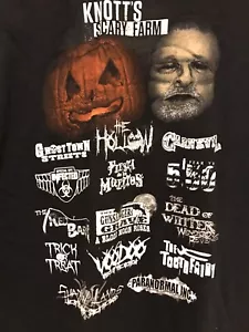 T-shirt Knott's Scary Farm 2016 XL nodi infetti PARANORMAL The Hollow - Foto 1 di 4