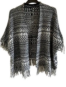 Dorothy Perkins Soft Wool Mix Knit Open Cardigan with Fringe - UK 12 - Picture 1 of 5