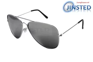 Silber verspiegelte Sonnenbrille Erwachsene Sunnies verspiegeltes reflektierendes Pilotengestell AA005 - Bild 1 von 3
