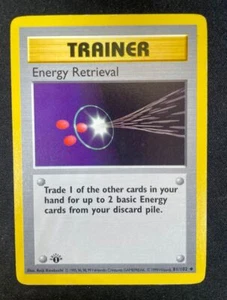 Tarjeta de Pokémon: 1a edición base de recuperación de energía poco común (EX) - Imagen 1 de 2