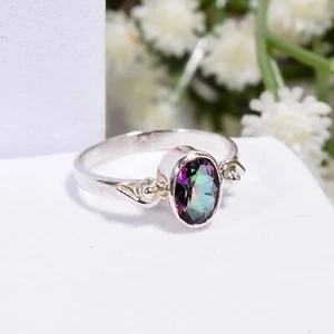 Anillo Topacio Azul Regalo Piedra Lunar Anillo Labradorita Anillo Amatista Anillo Granate - Imagen 1 de 37