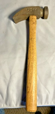 Martillo de cuero USM D Cobbler 12 0z cara redonda United Shoe Machinery Co. BONITO Foto 1 de 4
