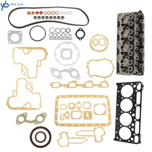 For Kubota V2203 Engine Complete Cylinder Head & Valves Spring+Full Gaskets Kit - Picture 1 of 7