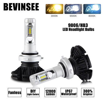 9006 LED Fog Light Bulbs Conversion 3000K 6000K 8000K For Toyota Prius 2004-2009 - Image 1 of 4