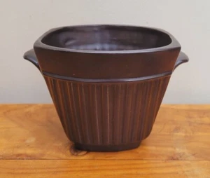 Maceta vintage SylvaC Linton Cache 3858 negra acanalada - Imagen 1 de 6