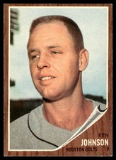 1962 Topps Ken Johnson Houston Colt .45s #278