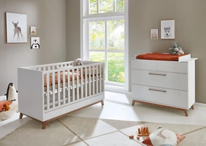 Babyzimmer Set Lina 2-tlg. Wickelkommode, Babybett - Bild 1 von 15