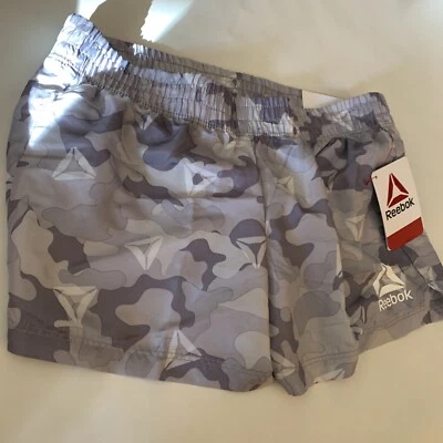 Reebok Girls Running Shorts Silver Sconce Moistrure Management Size M 7-8 NEW - Image 1 of 4