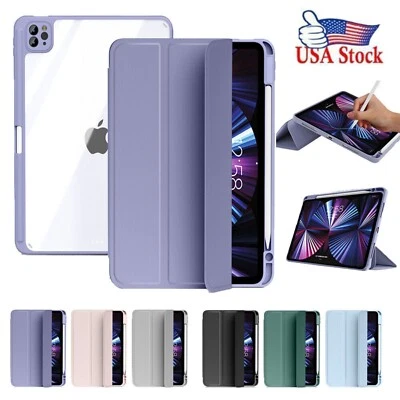 For iPad 5th 6th 7th 8th 9th 10th 11th Gen A16 Smart Stand Case Auto Wake/Sleep - Image 1 of 4