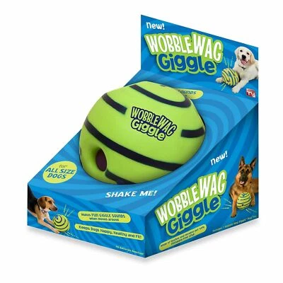 Wobble Wag Giggle Ball Cachorro Cachorrinho Enjoy Play Ball Pet Toy Rolling Shaken w Sound - Imagem 1 de 4