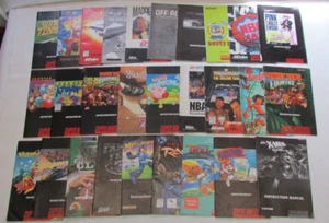 YOU CHOOSE - SUPER NINTENDO INSTRUCTION BOOKLETS MANUALS - ONLY - Picture 1 of 57