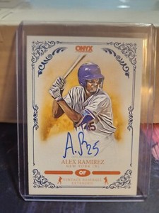 ALEX RAMIREZ 2022 ONYX VINTAGE BASEBALL EXTENDED /400 AUTO BLUE INK