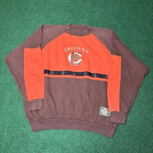 Sudadera de Colección Años 90 Cleveland Browns RARA Mirage NFL L/XL Cuello Redondo  - Imagen 1 de 7