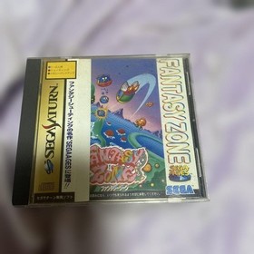 Fantasy Zone Sega Saturn Software With Obi (paper Band) And Postcard Included.