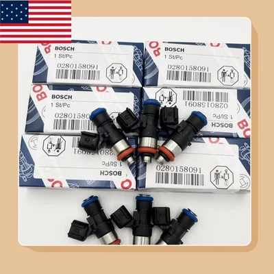 6x Inyector de combustible OEM Bosch 0280158091 Mercury Mazda CX-9 Lincoln 3,5 L 3,7 L Foto 1 de 4