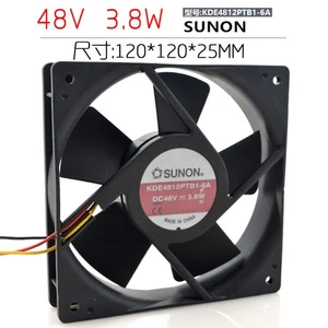 For SUNON KDE4812PTB1-6A 48V 3.8W 4.8"x4.8"x1" Computer Case Cooling Fan - Picture 1 of 8