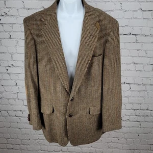 Giacca cappotto sportivo vintage erica e tweed lana marrone toppe gomito made in USA taglia 44L - Foto 1 di 16