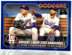 LOS ANGELES DODGERS 2024 TOPPS SERIES 2 ROYAL BLUE BORDER #401 FREEMAN & BETTS - Picture 1 of 2