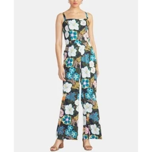 Rachel Rachel Roy Zandra Sleeveless Floral Print Jumpsuit Blue Size 0 MSRP $159 - Picture 1 of 12