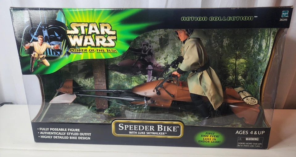 Hasbro Star Wars Power of The Force Speeder Bike & Trooper 12 in Action Figure