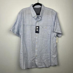 NEW IZOD Saltwater Relaxed Classics Beach Short Sleeve Button Down Shirt Mens XL - Picture 1 of 7