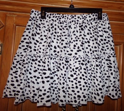 MINIFALDA ALILLY MUJER TALLA XL BLANCA CON VOLANTES ESTAMPADO ANIMAL Foto 1 de 3