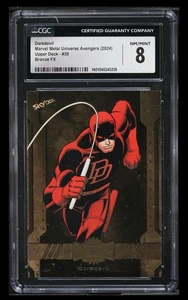 2024 Marvel Metal Universe Avengers Bronze FX Daredevil /150 #39 CGC 8 NM-MT - Picture 1 of 2