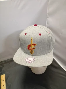 Mitchell Ness Gray Cleveland Cavaliers Cap Hat Adjustable 35% wool - Picture 1 of 8