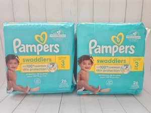 (Pack of 2) Pampers Swaddlers Diapers, Size 3, 26 Diapers Each, Total 52 Diapers - Picture 1 of 2