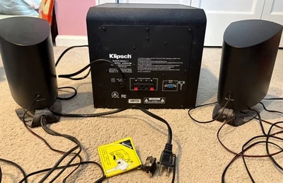Klipsch Promedia 2.1 THX Computer Speaker System w/Subwoofer - Black - For Parts - Image 1 of 2