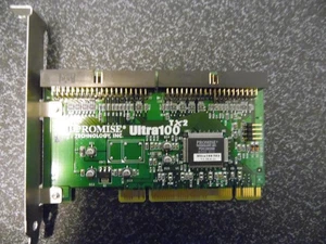 Promise Ultra100 TX2 V2.20.0.11 IDE RAID CONTROLLER PCI 2x dysk twardy - Zdjęcie 1 z 4