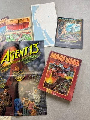 Gamma World Fantasy Role Playing Game 1983 Boxed 1st Printing TSR W/ Map READ - Image 1 of 4