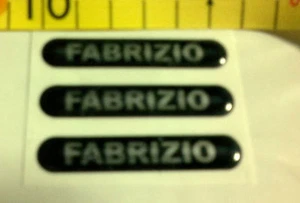 Logo Fregio con Nome in Resina 3 pezzi FABRIZIO - Imagen 1 de 1