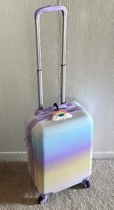 Target Girls Multicolor Hardshell Carry-On Spinner Suitcase w/ Arc Luggage Tag - Picture 1 of 12
