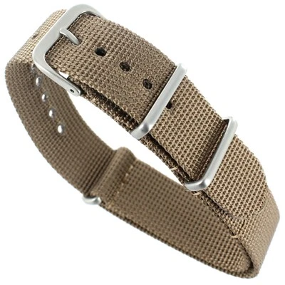 Correa de reloj para hombre de nailon estilo militar beige caqui 18 mm Milano 142100 Foto 1 de 3